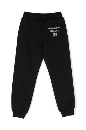 black cotton trousers DOLCE E GABBANA KIDS | L4JPT0G7E5RN0000